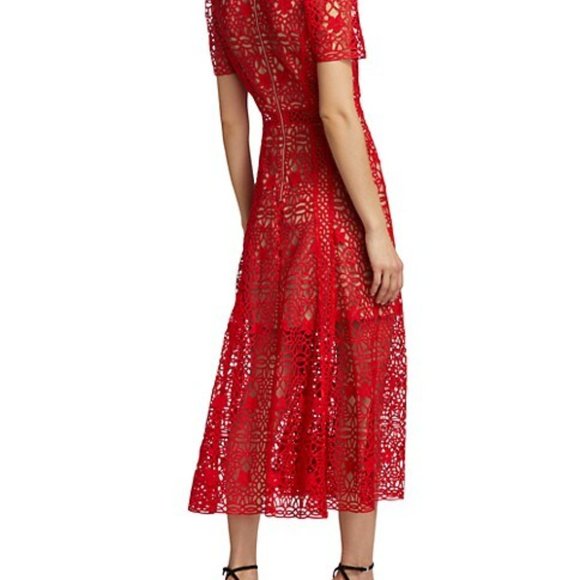 Self Portrait Guipure Lace Midi Dress - Picture 3 of 9